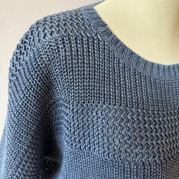 LAFAYETTE 148 NY HEMP SWEATER OPEN KNIT BREATHABLE LUXURY MINIMALIST MODERN S - Picture 5 of 11